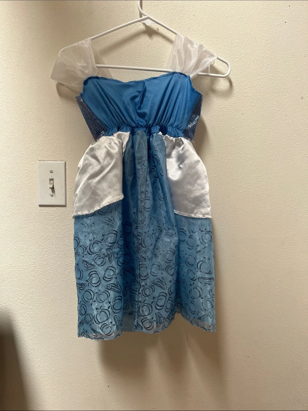 Disney Blue and White Sparkle Princess Costume Dress